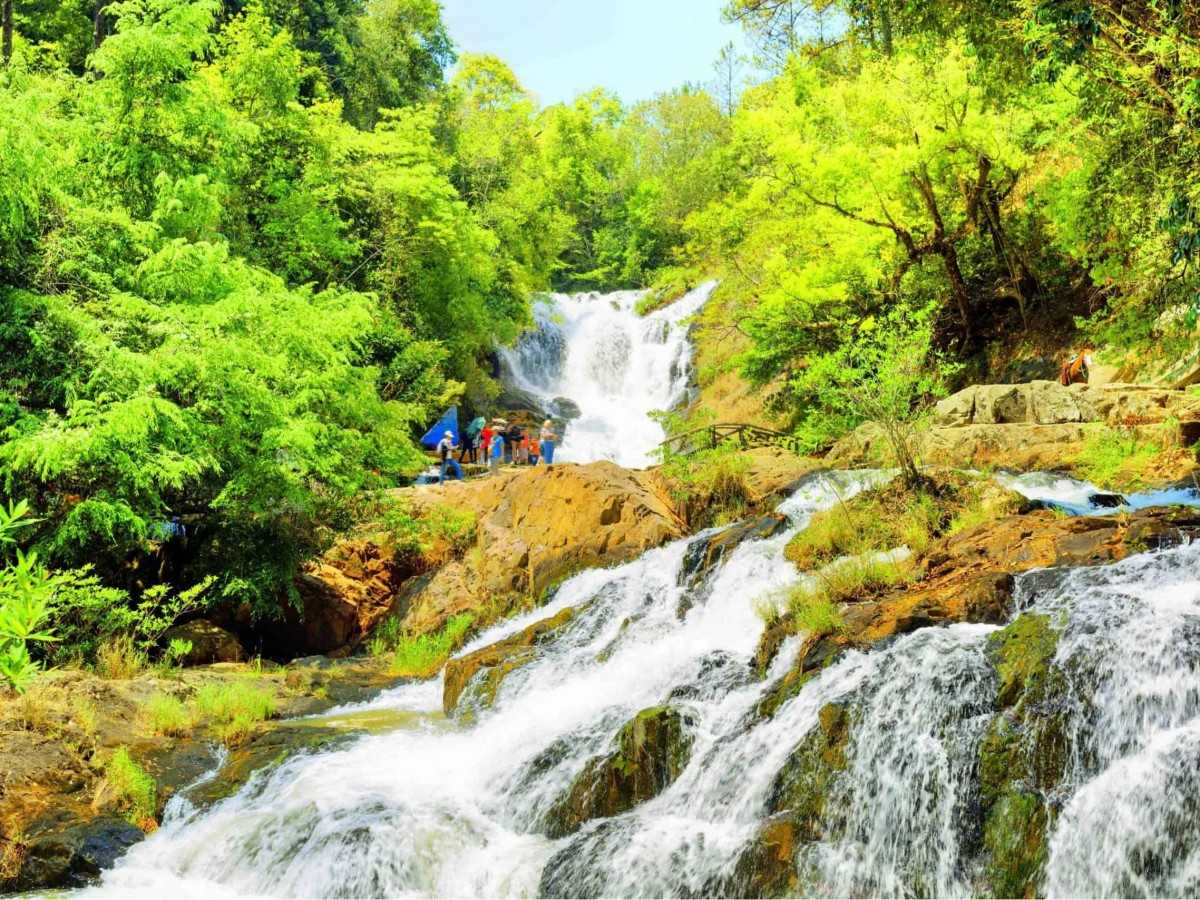 When in Da Lat, don't just look at the gardens, Datanla waterfall is exciting enough