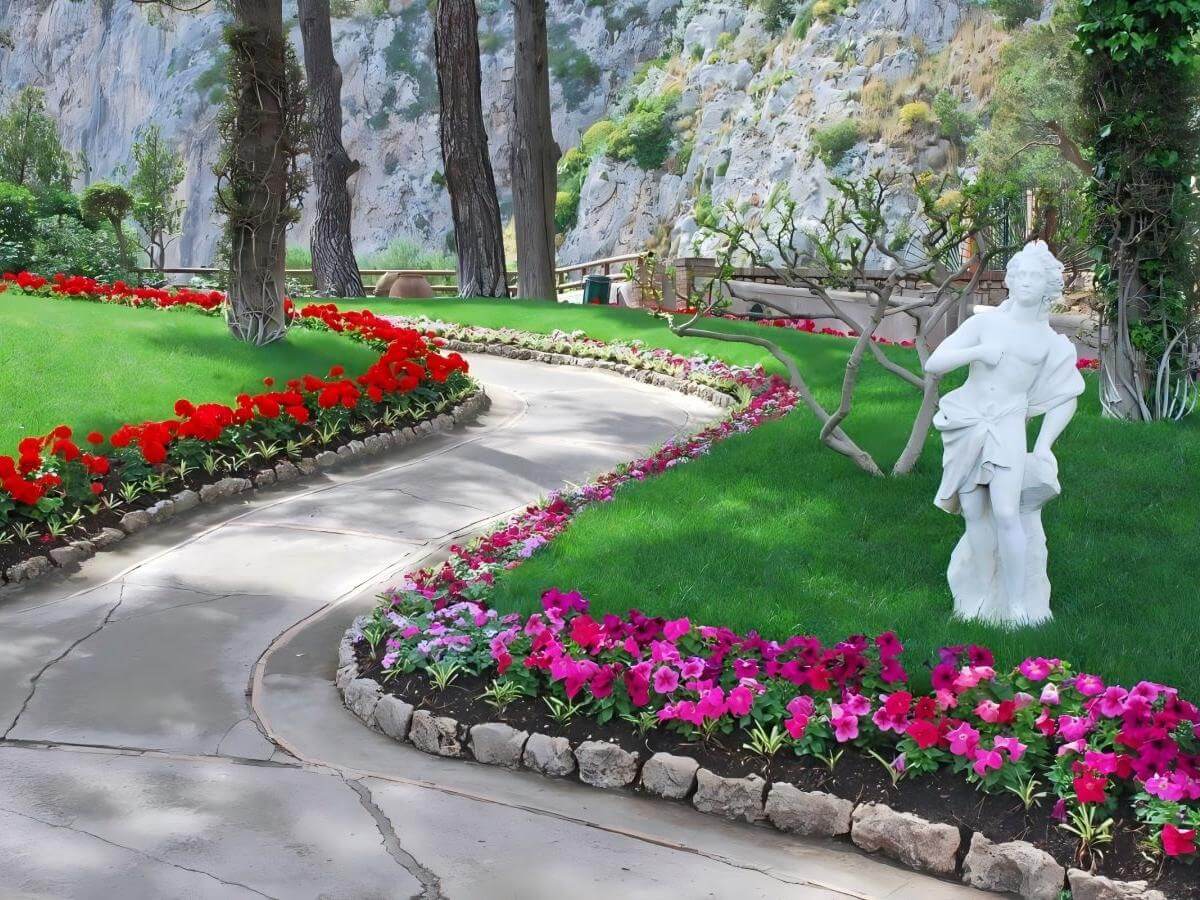 Stroll through the Gardens of Augustus and revel in the flowers and sea views