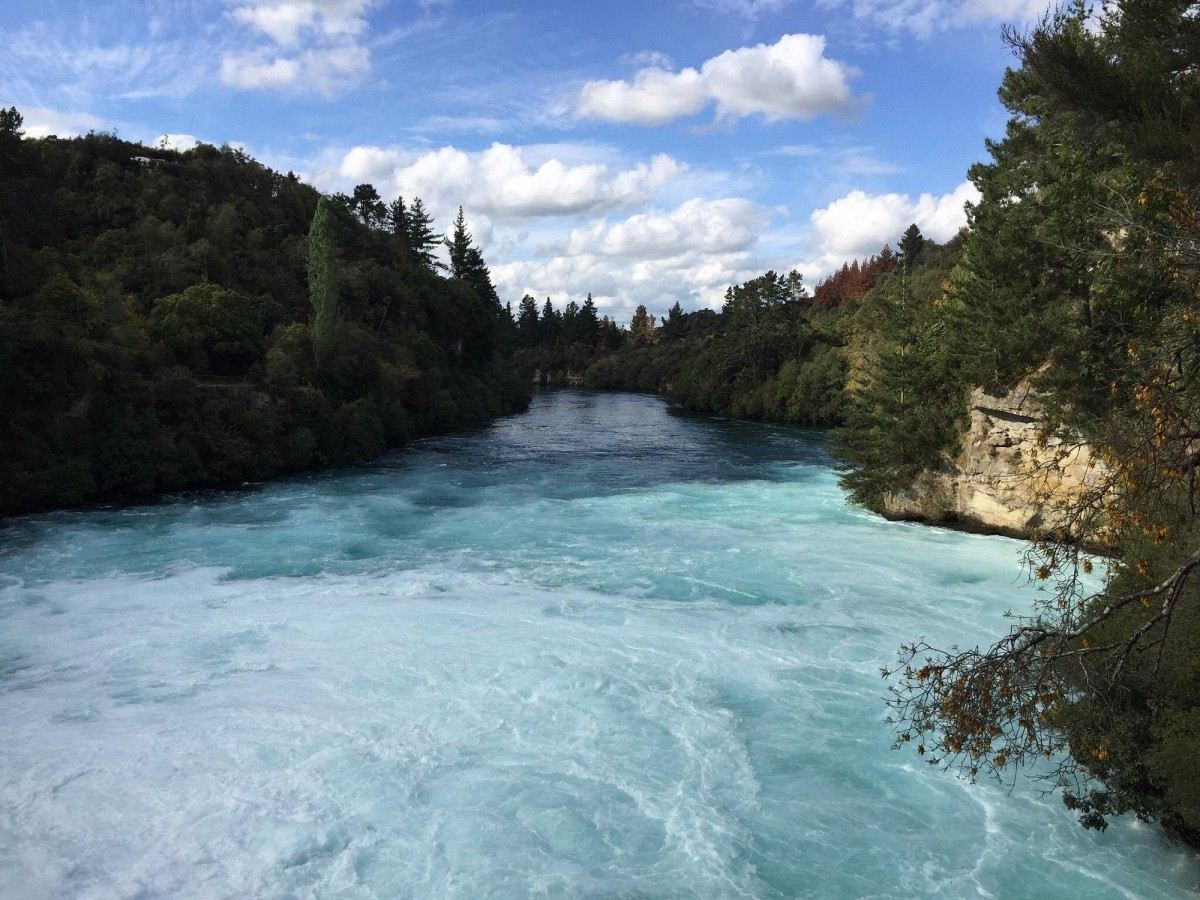 1. Experience the majestic waters of Huka Falls up close and personal
