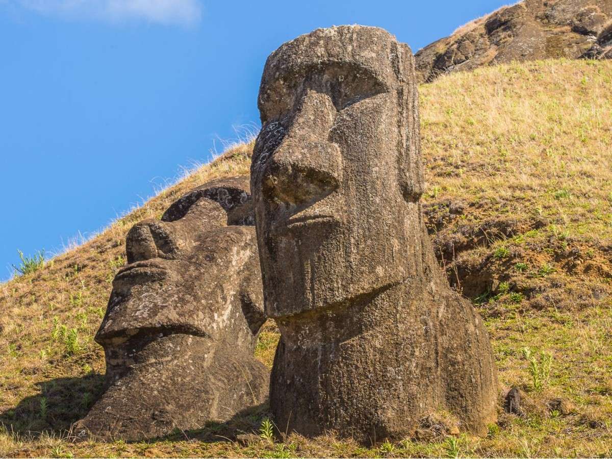 Features: Unfinished Moai Stones and Spectacular Views